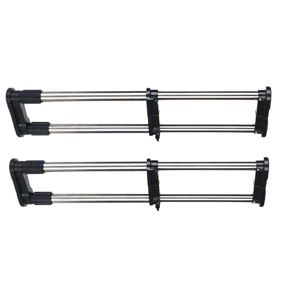 IEOWY Adjustable 2 Pack Extendable Closet Shelf Tension Rod Wardrobe Rail Storage Rack Organizer For Bathroom Adjustable Diy Cupboard Divider,70