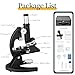 Microscope for Kids, 100X-2000X All-Metal Profesional Microscope for Adults with Microscope Slides and Specimen Preparation Kit, Compound Monocular Microscope for Lab School Home Education, Black