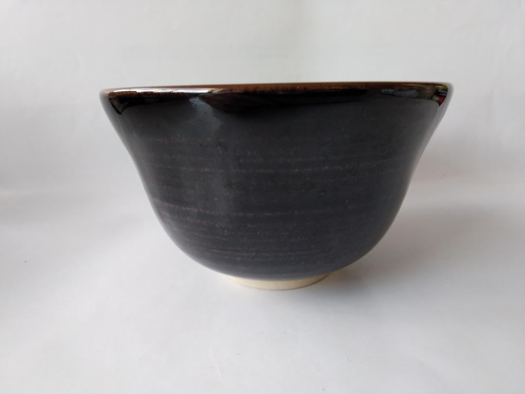 膳所焼 淡海ぜぜ 陽炎園 岩崎新定 胴〆 胴締め 茶碗 共箱 共布 栞 新品 淡々斎書付膳所焼茶碗 銘 木枯 (共箱)陽炎園 岩崎信定 - 茶道具