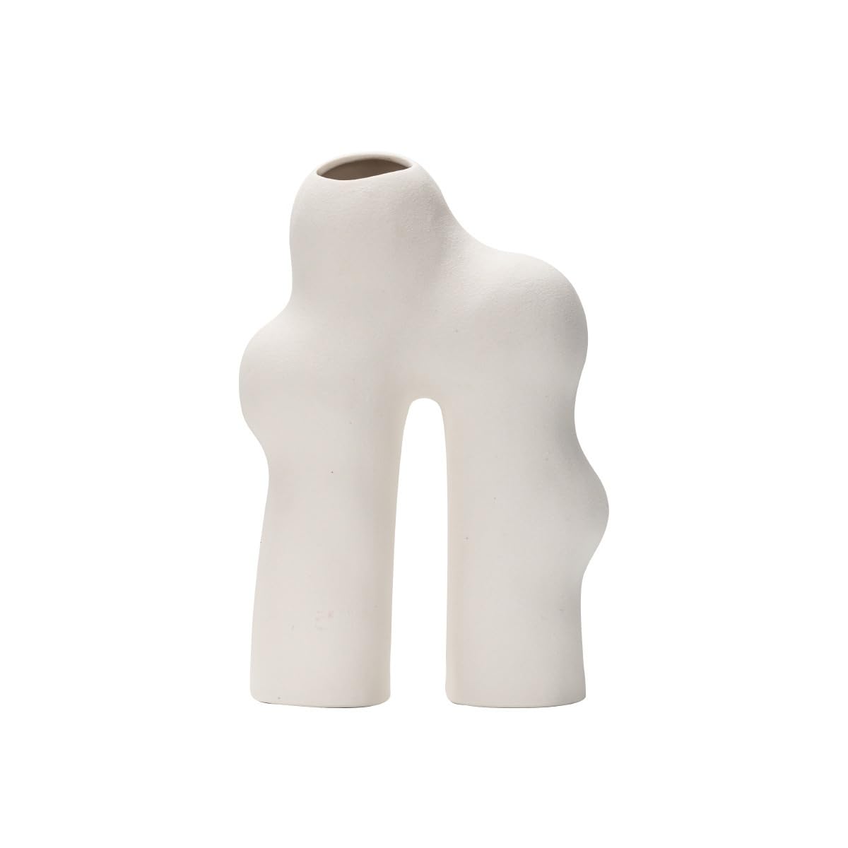 GFHTRELY Vase Flower Arrangement Creative Letters White Frosted Ceramic Vase Desktop Decoration Ornaments Flower Vases(S)