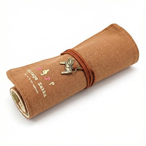 Estojo de pincéis de pintura artística, suporte de caneta, bolsa de lona, portátil, organizador de artistas, café
