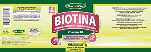 Vitamina B7, Biotina - 60 Cápsulas, New Labs Vita