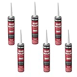 Maxi-Seal Gray Polyurethane Seam Sealer (6-Pack, 10.5oz Tube) | Durable & Flexible Auto Body Joint Compound | Brushable Automotive Filler to Duplicate OEM Finish (87292)