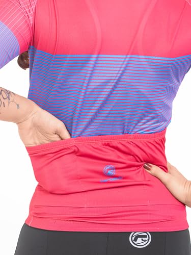 Camisa de Ciclismo Feminina Barbedo Race Horizon Rosa - GGG