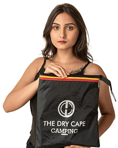 Image of THE DRY CAPE ; LET IT RAIN Women's Waterproof Rain Coat | Packable, Full Length with Hood & Pockets | Urban Commuter Rainwear