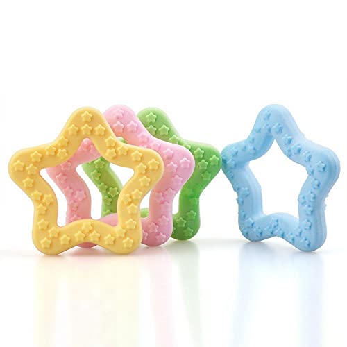 1Pcs Dog Chew Toys Pet Teeth Cleaning,Random Color Dog Teeth Chew Cleaner Toys,Star Shaped Elasticity Chew Resistant Toys #TOP3