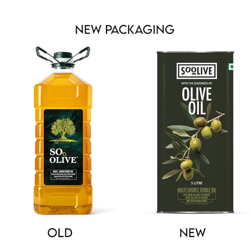 Image of Jivo So-Olive Oil 5L | Blend of Rice Bran & Olive Oil | Ideal for Daily Cooking & Frying