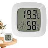 ↡[Aplicación amplia] Con una amplia gama de aplicaciones, el higrómetro de termómetro para interiores es adecuado para colgar o colocar magnéticamente en cualquier lugar, conveniente para conocer la temperatura y la humedad en su hogar.