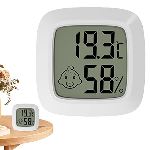 Yeeda Termometro LCD per interni, termometro digitale igrometro, mini monitor di temperatura interna e umidità dell'aria per soggiorno, serra, giardino