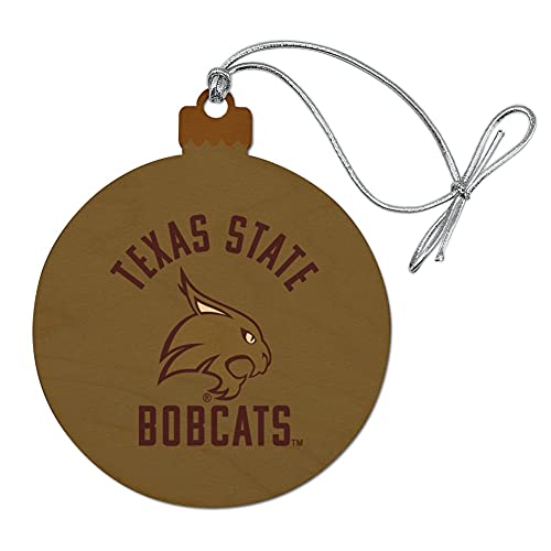 GRAPHICS & MORE Texas State Bobcats Wood Christmas Tree Holiday Ornament
