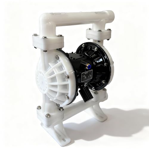 Air Operated Double Diaphragm Pump, 35 GPM and Max 100 PSI Oil Transfer Tump Polypropylene Body, 1.5" Inlet/Outlet 164 ft Lift 23 ft Suction for Diesel Grease Oil Transfer by Oakwonder - Used condition - US$190.79
