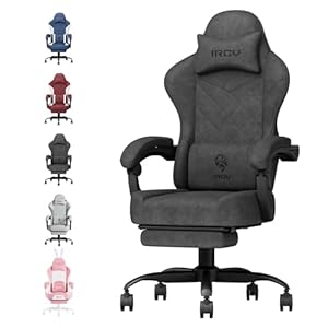 IRCV Gaming Chairs for Adults, Ergonomic Gaming Chair Computer Chair with Footrest, Chaise Gamer Reclining Pc Chair, Gaming Chair with Headrest and Lumbar Support,