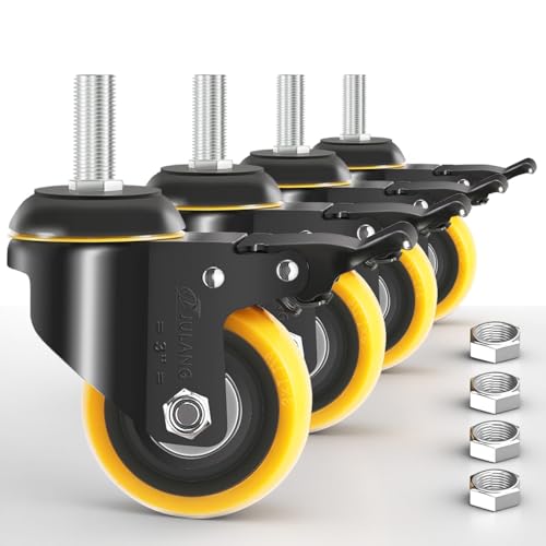 JULANG 3 Inch Heavy Duty Locking Casters (Set of 4)