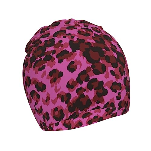 Rqzwdq Leopard Stripes Kids Beanie Hats Warm Knit Beanie Cap Skull Caps Gifts Decor for Boys Girls