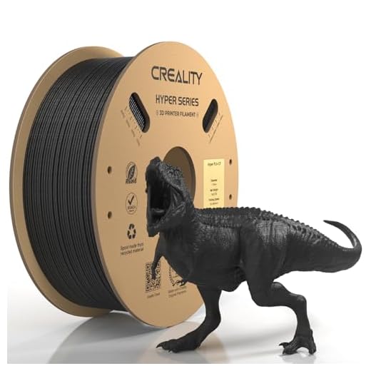 Official CREALITY Hyper PLA-CF (Carbon Fiber) Filament 1.75mm, High Speed PLA-CF 30-300mm/s 3D Printer Filament, Dimensional Accuracy +/-0.02mm, Fit Most FDM 3D Printers，1KG(2.2lbs) Spool Black