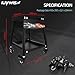 IUVWISN Dirt Bike Stand Movable with Wheels Motorcycle Lift Panel Stand Maintenance Heavy Duty Universal Stand for Most Motorcycles Motocross Dirt Bike Dual Sport Enduro Black