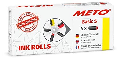 Rouleau encreur Meto Arrow S noir : évitez les blocages et bavures sur étiquettes 22 x 12 mm