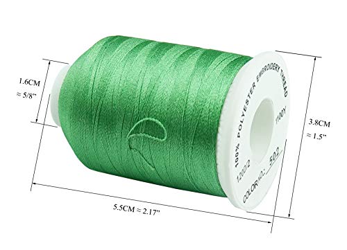 Fil à broder bleu pour machine à coudre polyester bobine 1000m Simthread avec boîte