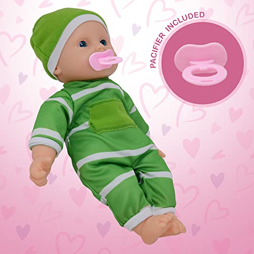 Muñeca de cuerpo suave 11 pulgadas con chupete miniatura 3
