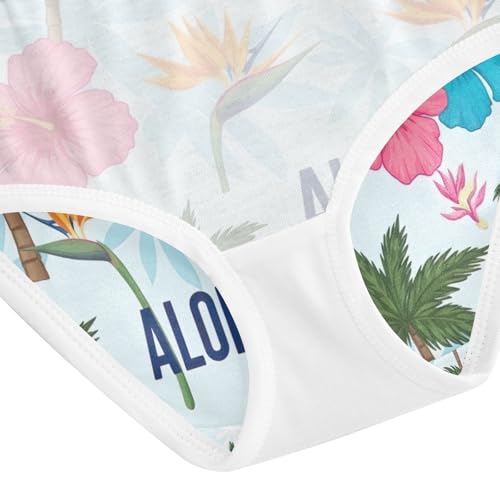 Toddler Panties, Palm Trees Girls' Cotton Brief Underwear, 2–8 Years4