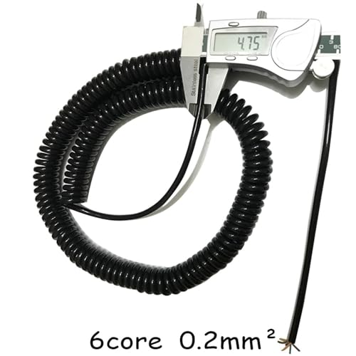 Cable de bobina retráctil para evitar enredos con muelle extensible de 1 a 3 metros 7