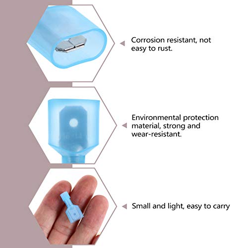 VILLCASE Conector de Desconexão Rápida de Espátula Macho de Nylon 150Pcs 16-14 Awg Crimpagem de Fio