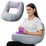 Pyurifai Crochet Pillow for Lap Support - Reading...