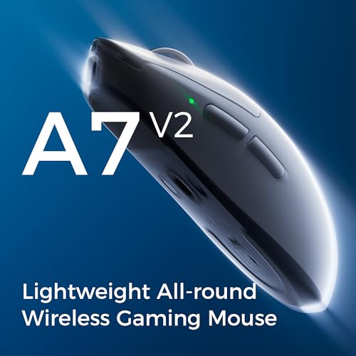 Image of MCHOSE A7 V2 Pro Wireless Gaming Mouse, Tri-Mode Connection, 59 Grams, PAW3395 26K DPI Sensor, Wired 8K /Wireless 1K Polling - White