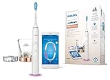 Philips Sonicare DiamondClean Smart HX9901/63 - Cepillo de dientes eléctrico con App de formación personalizada, sensor de presión, 4 modos, 3 intensidades y cargador de vaso, color oro rosa