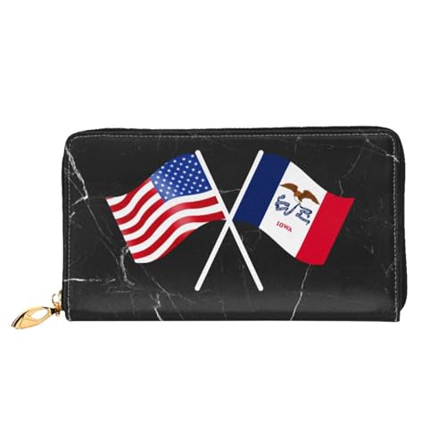 American And Iowa Flag Wallet Card Bag2