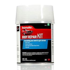 Bondo Body Repair Kit, Everything You Need to Get Started, 00312, Filler 1.57 Lb and Hardener 0.75 Oz, 1 Kit