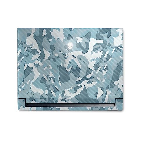 Image of MightySkins Carbon Fiber Skin Compatible with Alienware M18 R1 (2023) Full Wrap Kit - Arctic Camouflage | Protective, Durable Textured Carbon Fiber Finish | Easy to Apply | Made in The USA