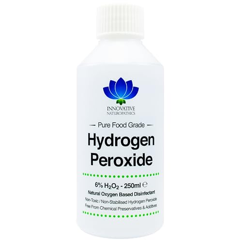 Food Grade Hydrogen Peroxide - Purest Grade 6% - 250ml - Unstabilized and Additive Free - 20 Vols