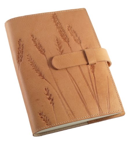 Grano Impresso Refillable Leather Journal in Natural, 7 x 9.5 Inches (JRGRI103NNAT)