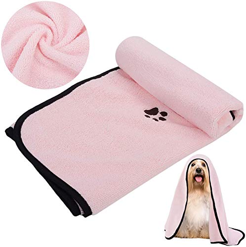 TAIYUNWEI Haustier Badetuch,2 STÜCK Handtücher für Haustiere|Schnelltrocknendes Handtuch für Hund|Ganz Weich und Bequem Saugfähige Handtücher für Hund&Katze|Ideal für Kleine/Mittlere Tiere