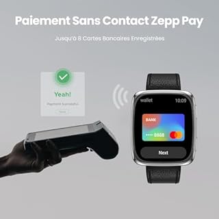 Amazfit Active 2 Premium Square Montre Connectée Homme Femme, 43mm, NFC, GPS, Cartes, Écran AMOLED 1,75", Autonomie 10 Jours, 160+ Sports, Étanche, Suivi Cardio & Sommeil, pour Android & iPhone