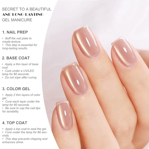 Esmalte de uñas gel Vishine 16ml Beige Nude translúcido miniatura 4