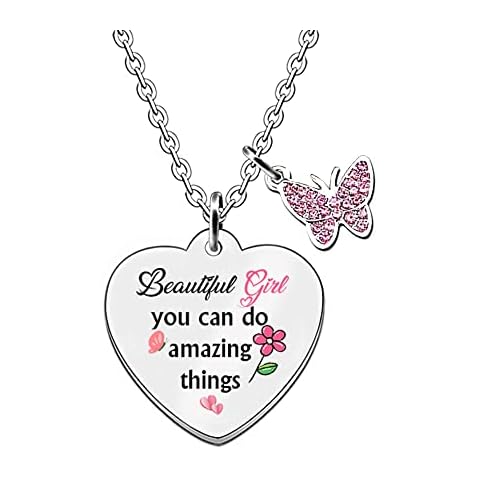 Women Pendant Necklaces Appreciate Birthday Gift Daughter Sister Bestie Inspirational Jewelry Go To University Graduation Encourage Reminder Wife Girlfriend Valentiens Day Christmas Keepsakes Flower Cover