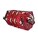 Anglo Style Concertina Accordion, 20 Button Keys, 40 Reeds, 2.5 Octave Range, Red Pearloid End Plates for Playing At Any Event, with Carrying Bag (Red)