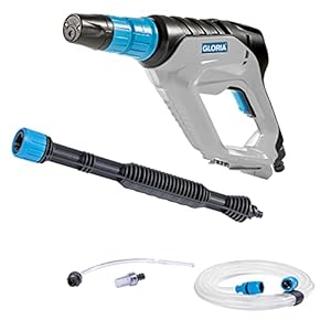 GLORIA MultiJet 18V - Akku-Sprühsystem/Mitteldruc... | Nutzbar als Reiniger, Schaumpistole, Pflanzenschutz-Sprüher, Oberflächenbürste | Max. 24,  bar, 3 Druckstufen, 4-in-1 Düse | Ohne Akku
