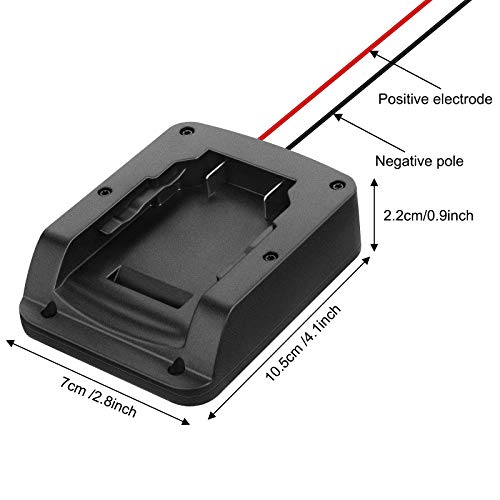 Flutesan Battery Adapter Dock Holder Power Mount Connector Compatible with Dewalt 20V Battery, 18V Battery Dock Power Connector 12 Gauge Robotics (2 Pieces)