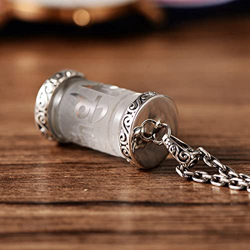 Pendentif roue de prière en argent, cadeau spirituel unique - 5