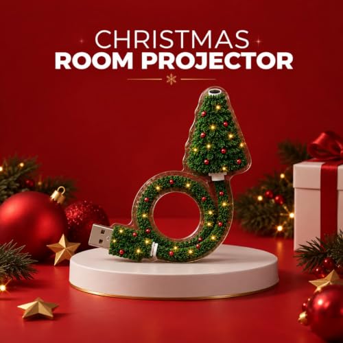 Christmas Projector Lights Indoor USB Plug and Play Holiday HD Night Light - image 7