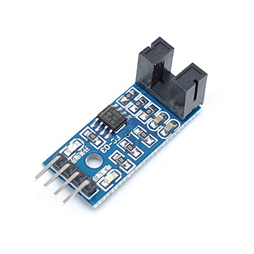 DAOKI 5Pcs Speed Measuring Sensor LM393 Speed Measuring Module Tacho Sensor Slot Type IR Optocoupler for MCU RPI Arduino DIY Kit with Encoders