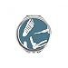 Human Skeleton Blue Cartoon Illustration Hand Compact Mirror Round Portable Pocket Glass
