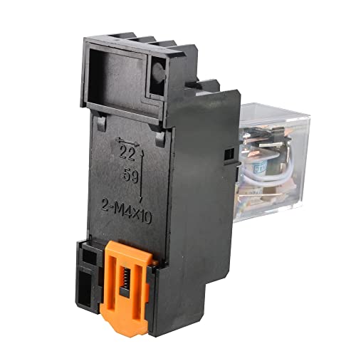 Uxcell 6 Pcs Ac 110V/120V Coil 4Pdt 35Mm Din Rail Power Relay + Socket #TOP3