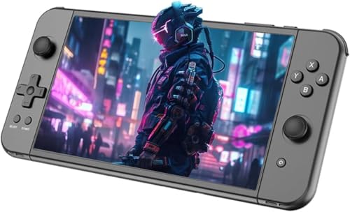 Powkiddy X70 Whatsko ハンドヘルドポータブルゲーム機 Linuxシステム搭載 レトロゲーム 超大7インチIPSスクリーン 32GB ブラック