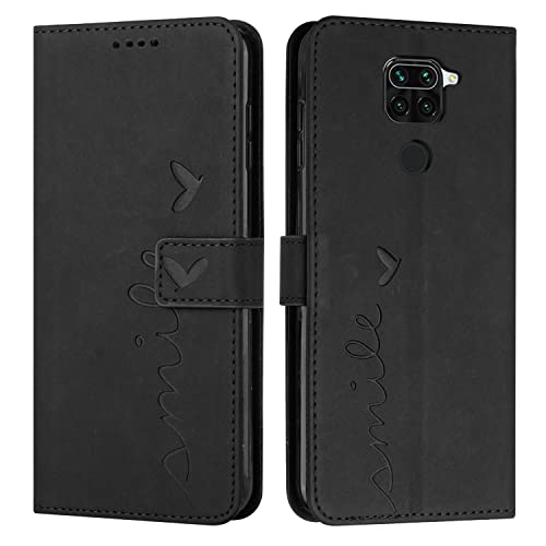 Cover per Xiaomi Redmi Note 9 10X 4G Flip Libro Libretto Custodia per Note 9 10X 4G Protezione Completa Slot per Scheda Funzione di Supporto pelle sintetica nero