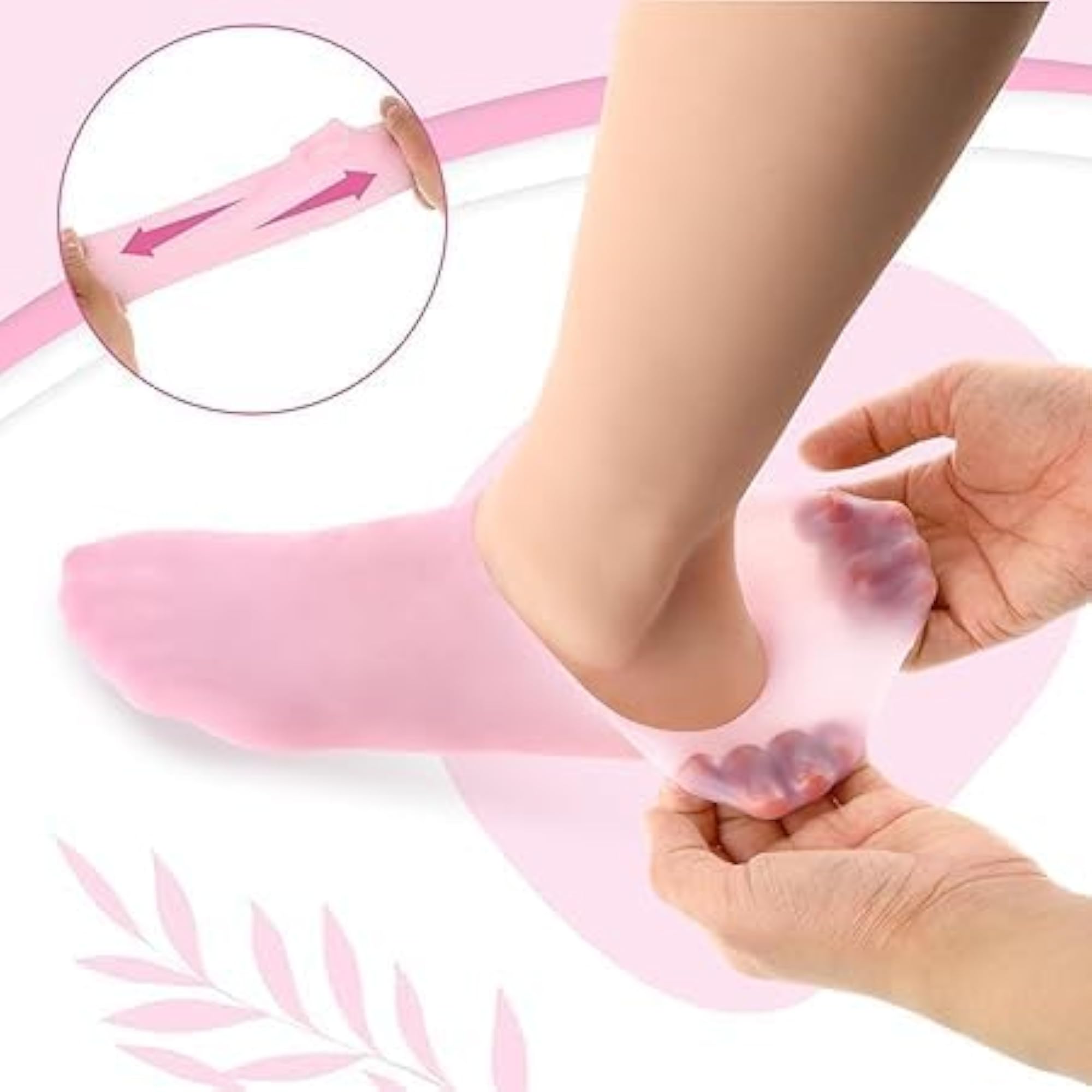 Silicone Gel Socks for Women, Moisturizing Foot Care