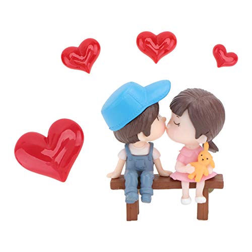 Osaladi 5Pcs Valentine Day Refrigerator Magnets Mini Couple Figurines Heart Fridge Stickers Kitchen Whiteboard Decor For Proposal Anniversary Party Favors #TOP6